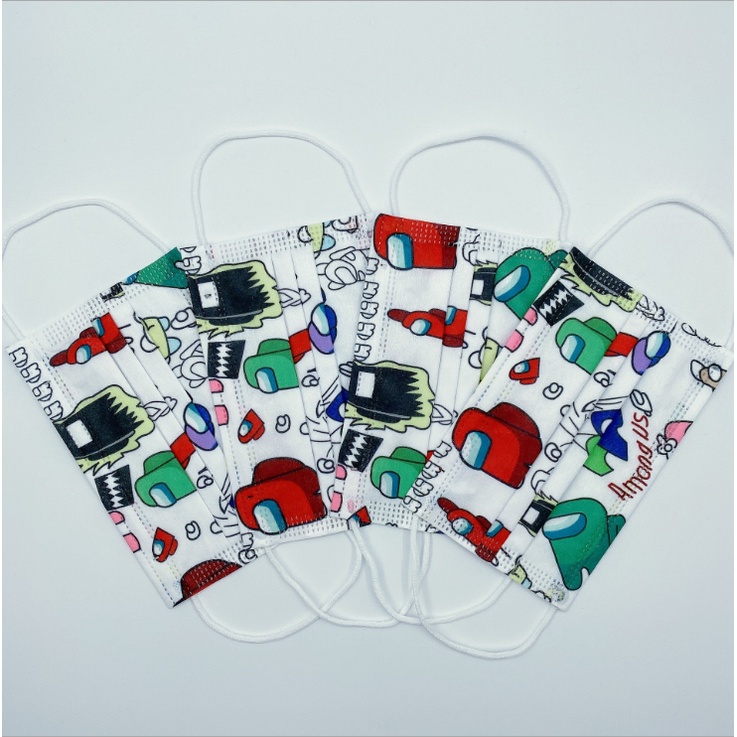 Khẩu Trang Mỏng Thoáng Khí Chống Khói In Hoạt Hình Dùng Một Lần Dành Cho Trẻ Em Và Người Lớn