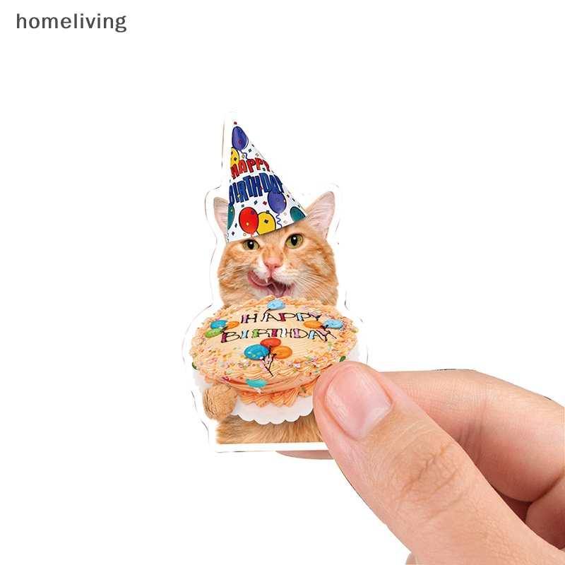 Bộ 65 Miếng Dán Họa Tiết Mèo Hoạt Hình Vui Nhộn Trang Trí Ván Trượt