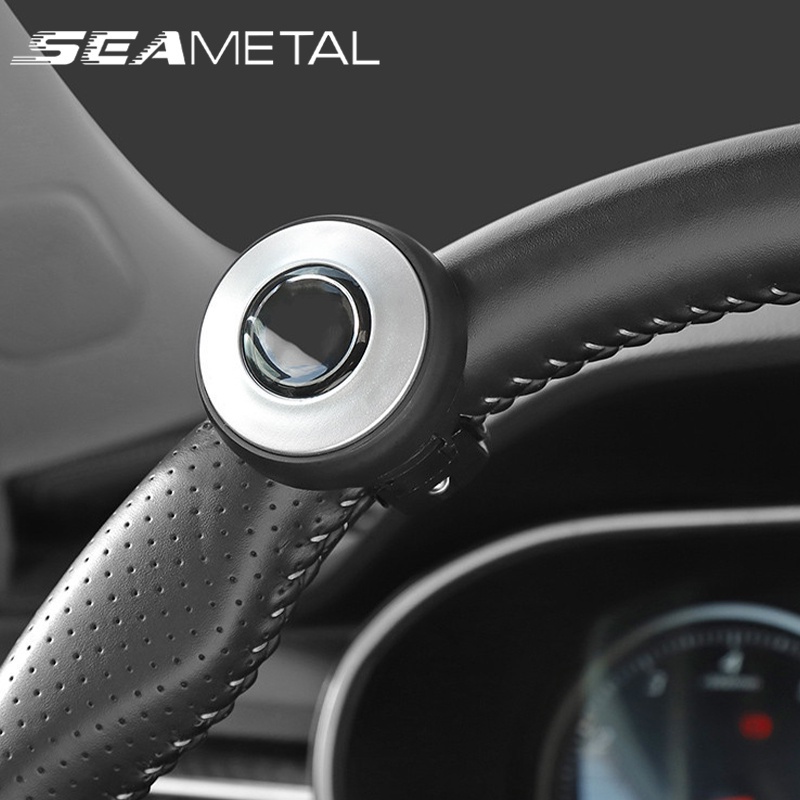 Bộ trợ lực vô lăng ô tô SEAMETAL bằng silicon chống trượt dạng bóng xoay 360 độ hỗ trợ lái xe một tay đa năng