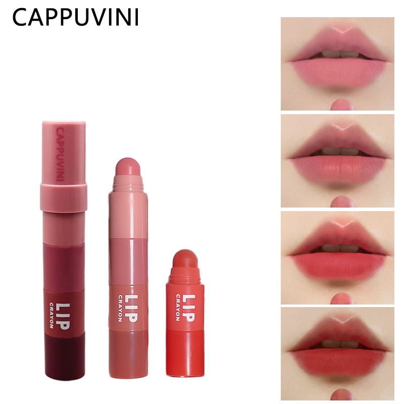 Son Môi 4 Màu Nhung Lì CAPPUVINI Crayon