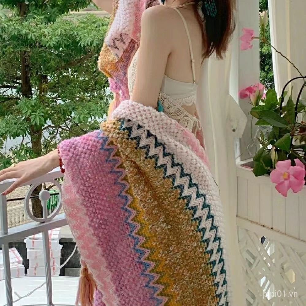 Liu Yifei Yunnan Lijiang Khăn Choàng Cổ Phong Cách Dân Tộc Dali cxb Piti01.vn5.10