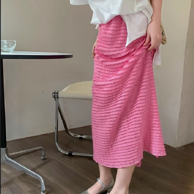 Chân Váy Maxi Lưng Cao Phối Ren Thời Trang Mùa Hè Cho Nữ