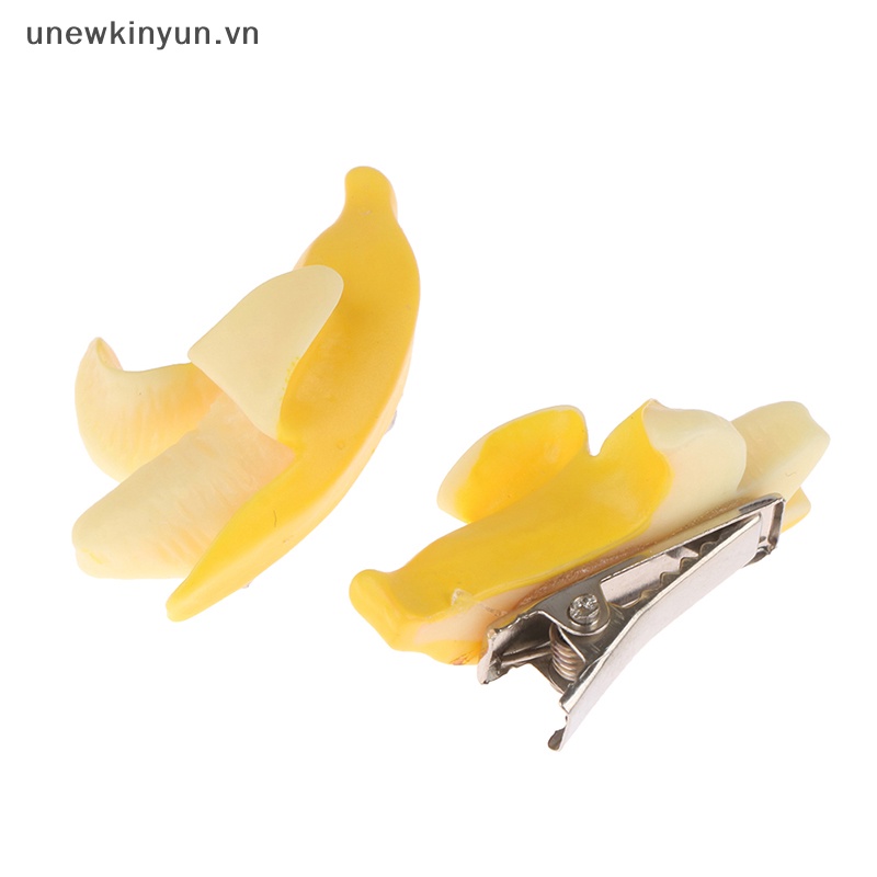 Set 2 Kẹp Tóc Quả Chuối Giả Handmade Sáng Tạo Dành Cho Nữ