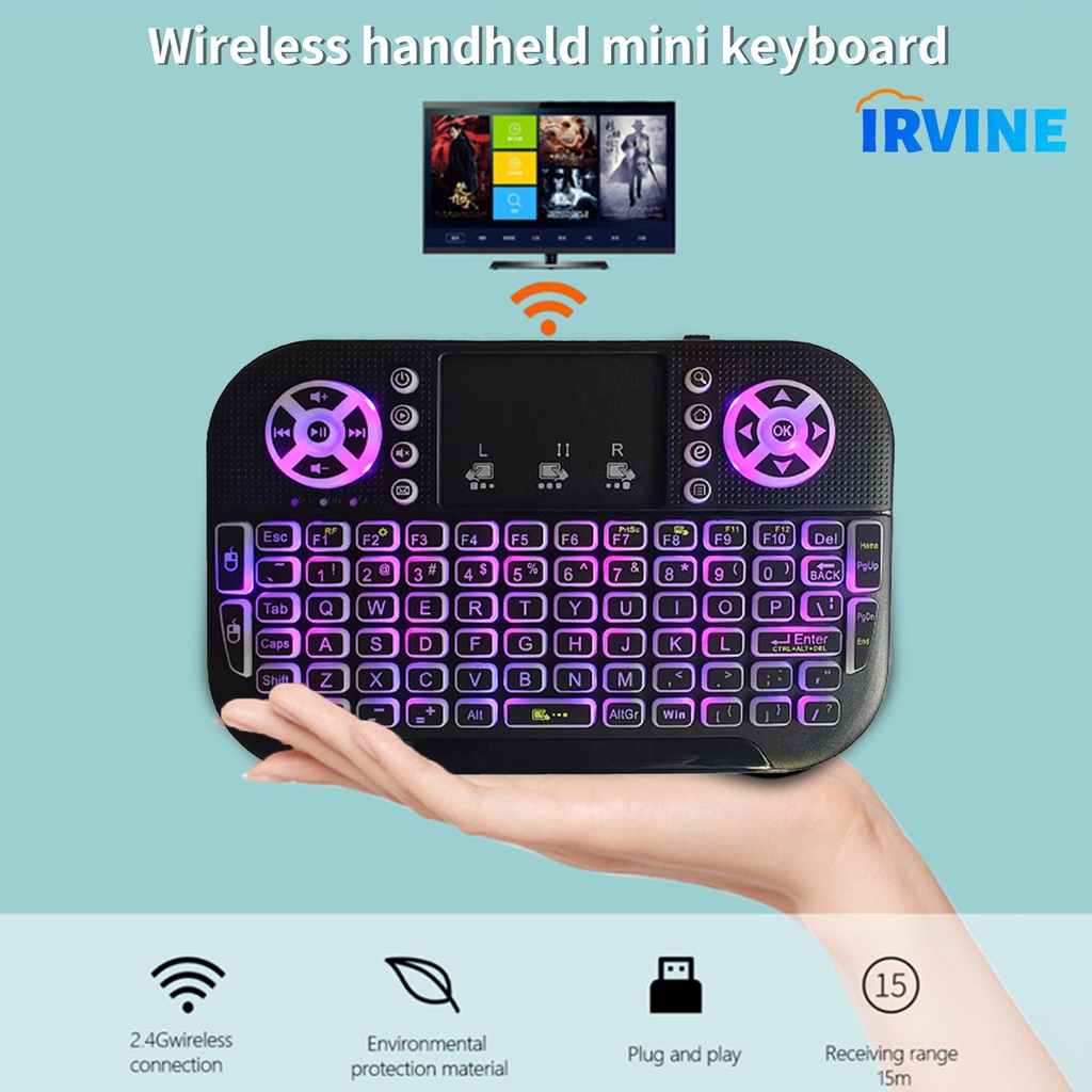 Bàn Phím A8 Mini Không Dây Bluetooth 2.4G Có Bàn Phím Cảm Ứng Cho TV Thông Minh