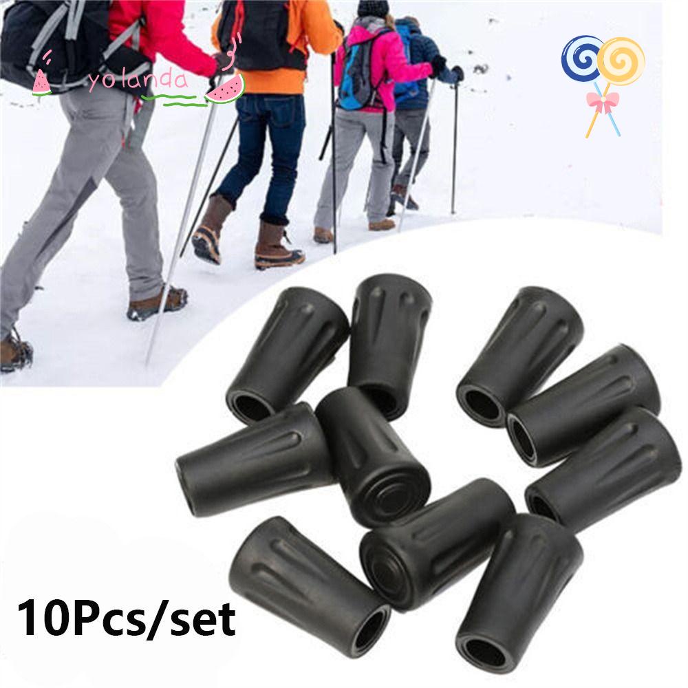 Bộ 10 Vỏ Bọc Cao Su Bảo Vệ Gậy Leo Núi Chống Trượt