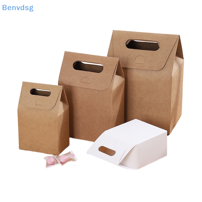 Benvdsg &gt; Túi Giấy Kraft Kraft Đựng Bánh Kẹo Bánh Quy Thực Phẩm Bánh Mì Hộp Bánh Ngọt