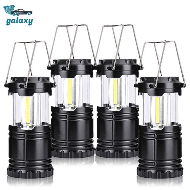 Galaxy Bộ 4 Đèn Pin Led Cob Có Thể Thu Gọn Kèm Móc Treo Tiện Dụng Mang Theo Du Lịch Cắm Trại
