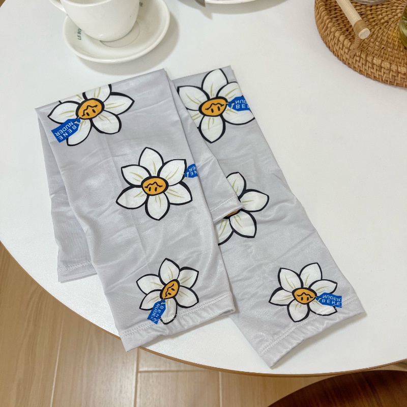 Găng Tay Chống Nắng Vải Lụa Lạnh In Hoạt Hình Dễ Thương Thời Trang Mùa Hè Cho Nữ