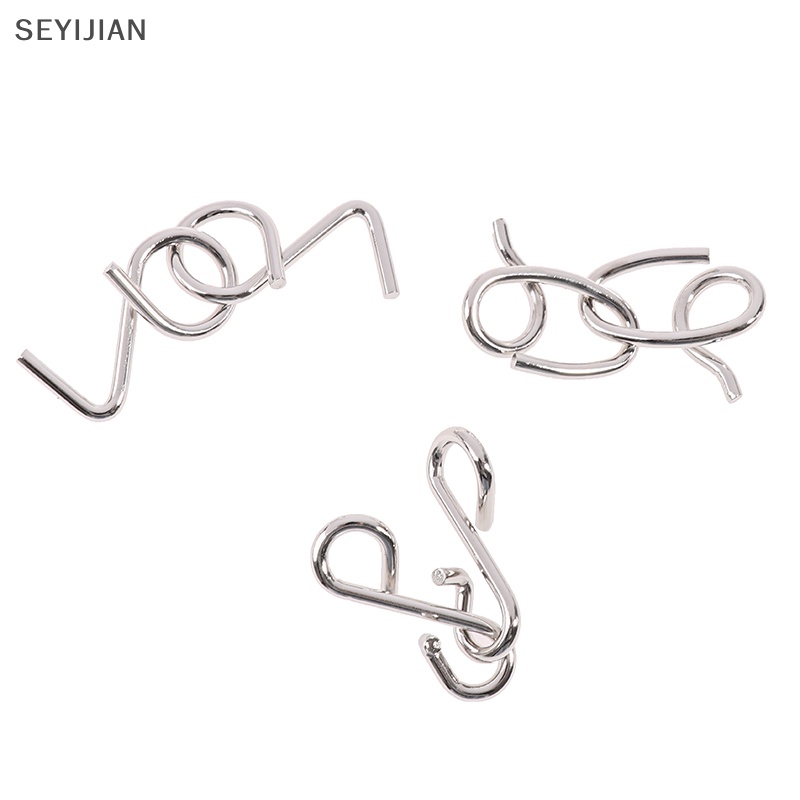 Bộ 8 Món Đồ Chơi Xếp Hình Bằng Kim Loại Phát Triển IQ Cho Người Lớn Và Trẻ Em