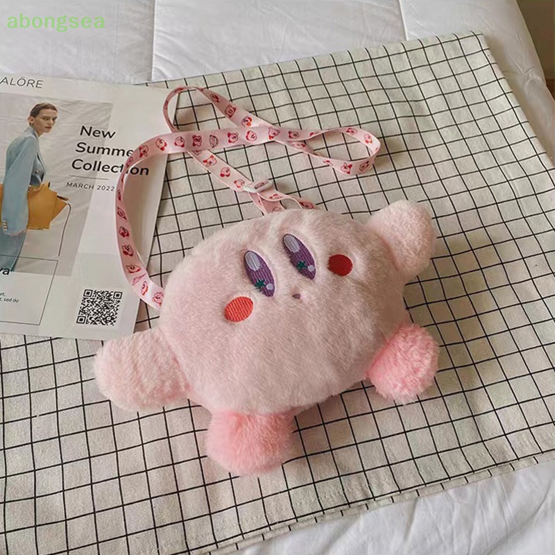 Abongsea Túi Đeo Chéo Hình Ngôi Sao Kirby Nhồi Bông Đáng Yêu Đựng Điện Thoại Di Động / Tiền Xu Cho Nữ