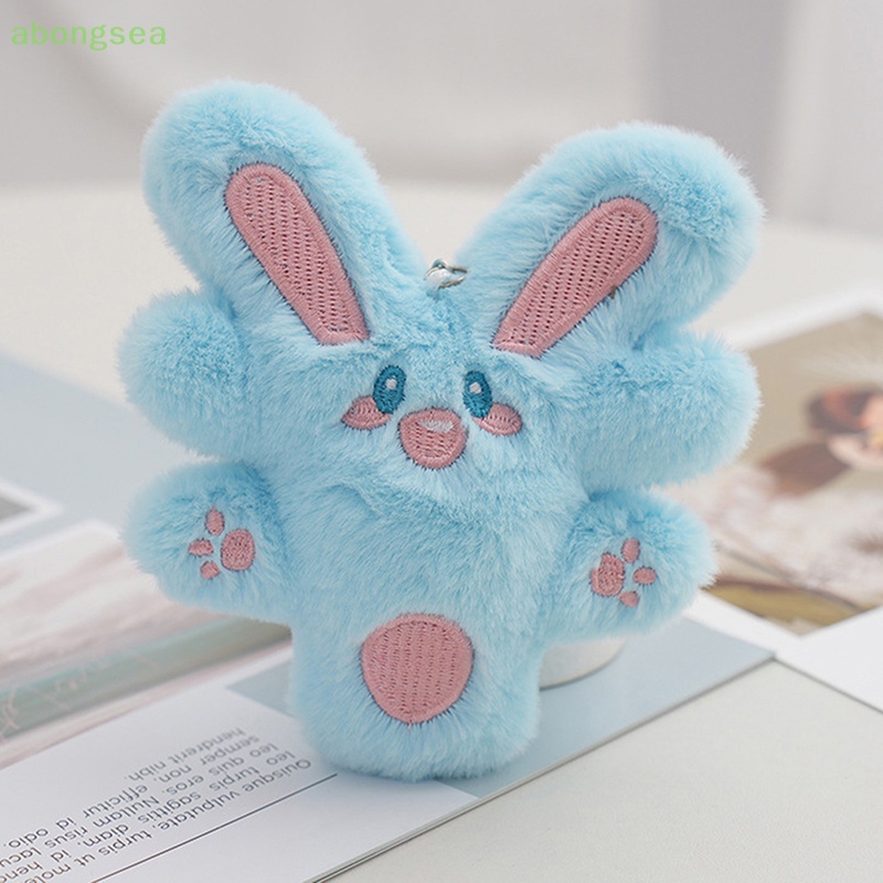 Abongsea Móc Khóa Thỏ Nhồi Bông Giàu Có Xinh Xắn