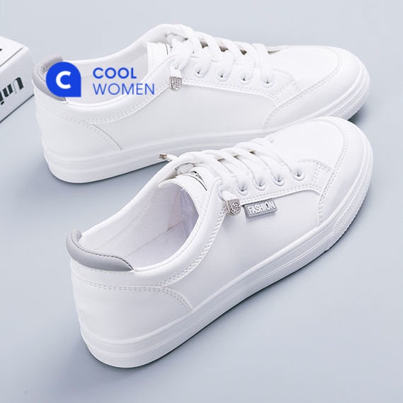 Giày Thể Thao Màu Trắng Phong Cách Mới 2023 Dễ Phối Đồ Thời Trang Xuân Thu Cho Nữ