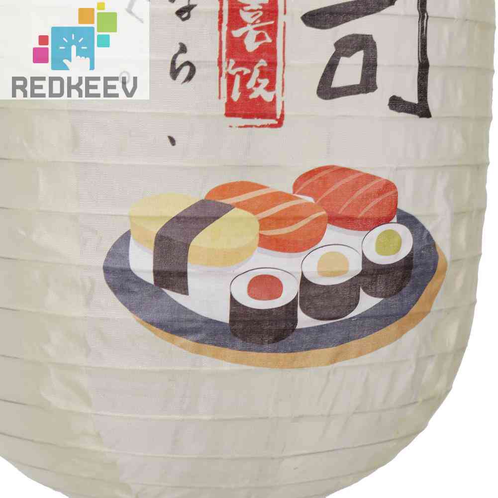 Đèn Lồng Bằng Vải 25cm In Họa Tiết Phong Cách Nhật Bản Trang Trí Quán Bar (B)