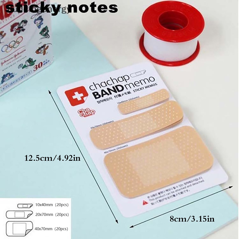 {BUDDI} Giấy Ghi Chú Họa Tiết Băng Cá Nhân Dễ Thương Dùng Trong Văn Phòng Phẩm