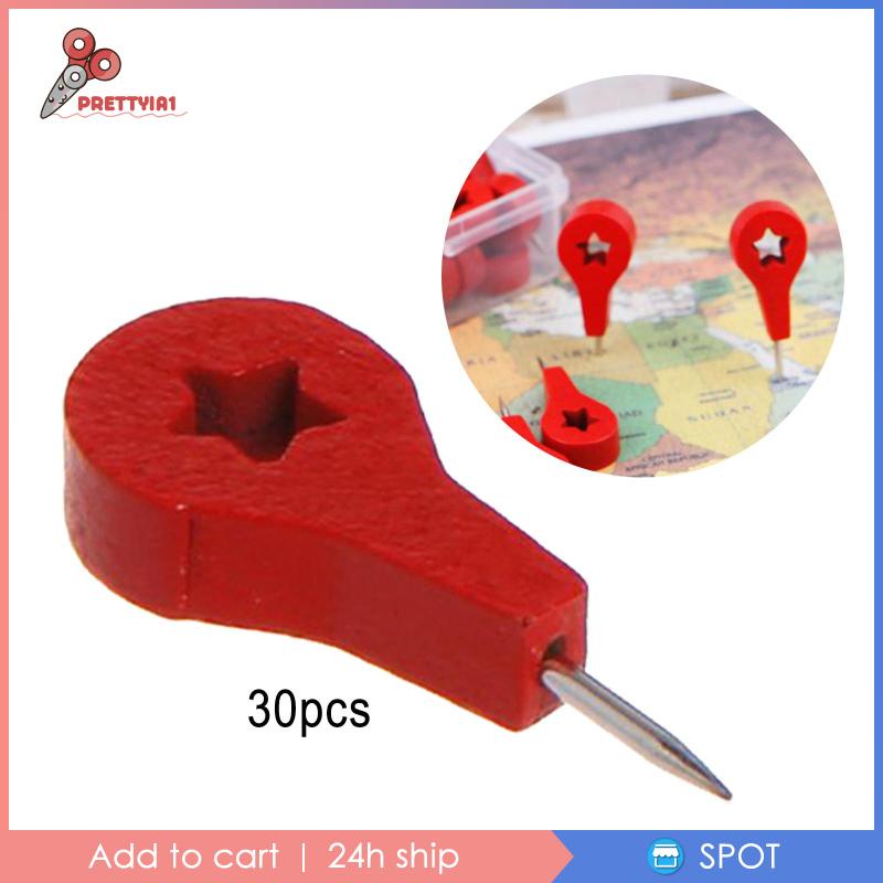 [Prettyia1] Set 30 Nút Bần Nhấn Cái Chuyên Dụng Cho Tường Thủ Công