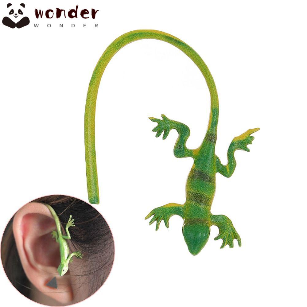 Khuyên Vành Tai Hình Thằn Lằn 3D Dễ Thương Cho Nữ