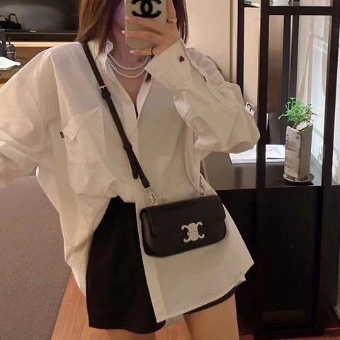 Túi Đeo Vai Nữ Đen Phối Dây Xích Cao Cấp Thời Trang Mới 2023 HZFTR0581