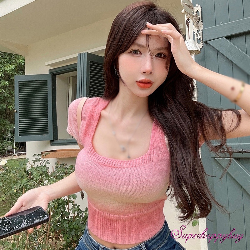 Áo Thun Croptop Tay Ngắn Dáng Ôm Thời Trang Mùa Hè Dành Cho Nữ