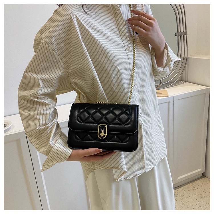 Túi Da JASMIN NOIR PU Đeo Chéo Họa Tiết Kim Cương Thời Trang Dành Cho Nữ