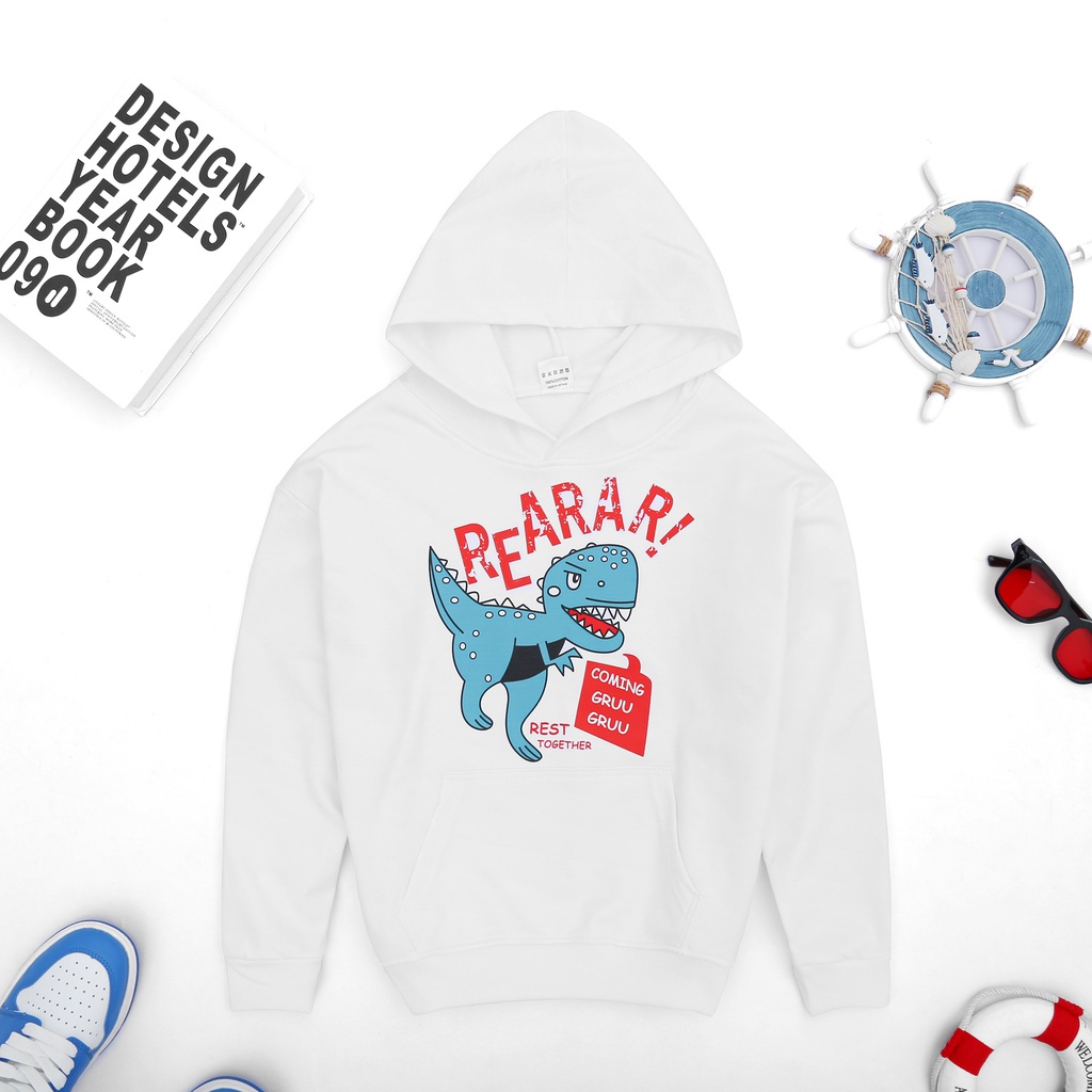 Áo hoodie trẻ em THE LA Store chất Vải da cá 100% coton cao cấp cho bé 15-45kg RZM11