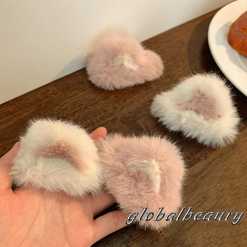 Kẹp Tóc Tai Thỏ Phối Lông Dễ Thương Dành Cho Nữ