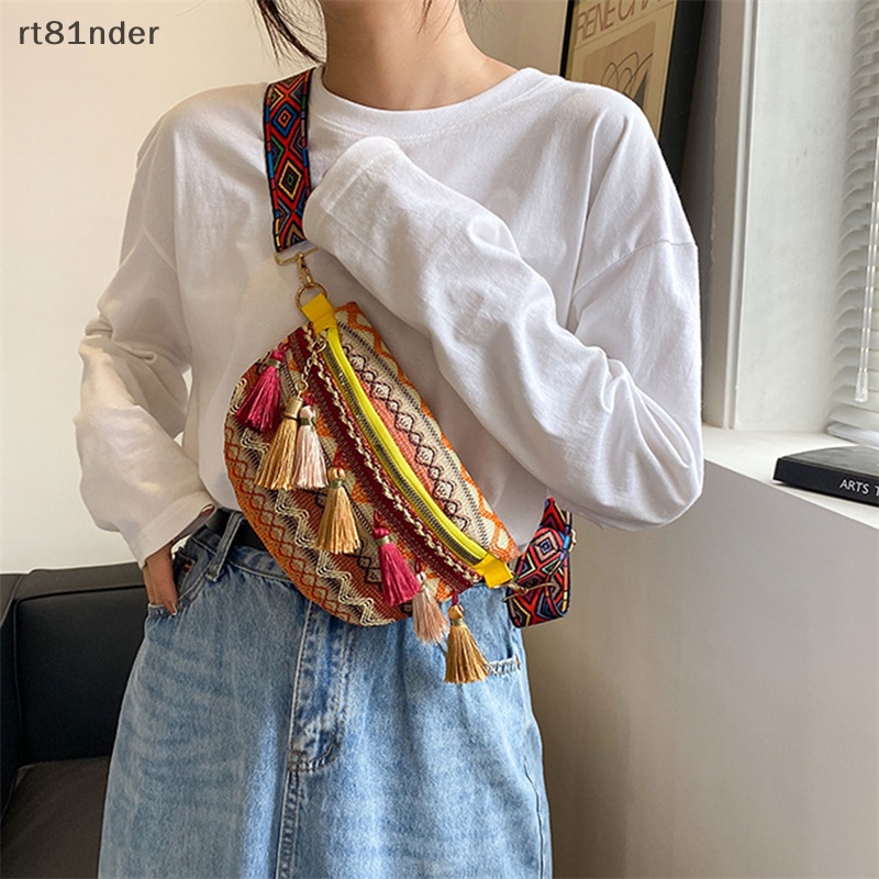 Túi Đeo Chéo Bằng Da Phối Tua Rua Phong Cách Retro Thời Trang Cho Nữ