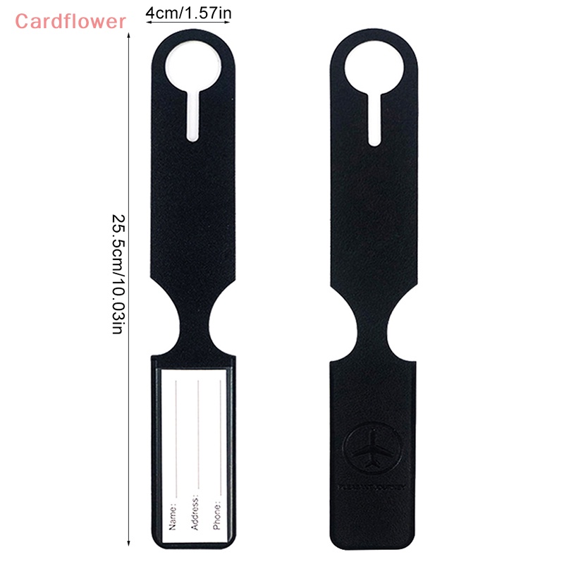 < Cardflower > Thẻ Đánh Dấu Hành Lý Bằng Da PU Chất Lượng Cao Nhỏ Gọn Hàng Mới