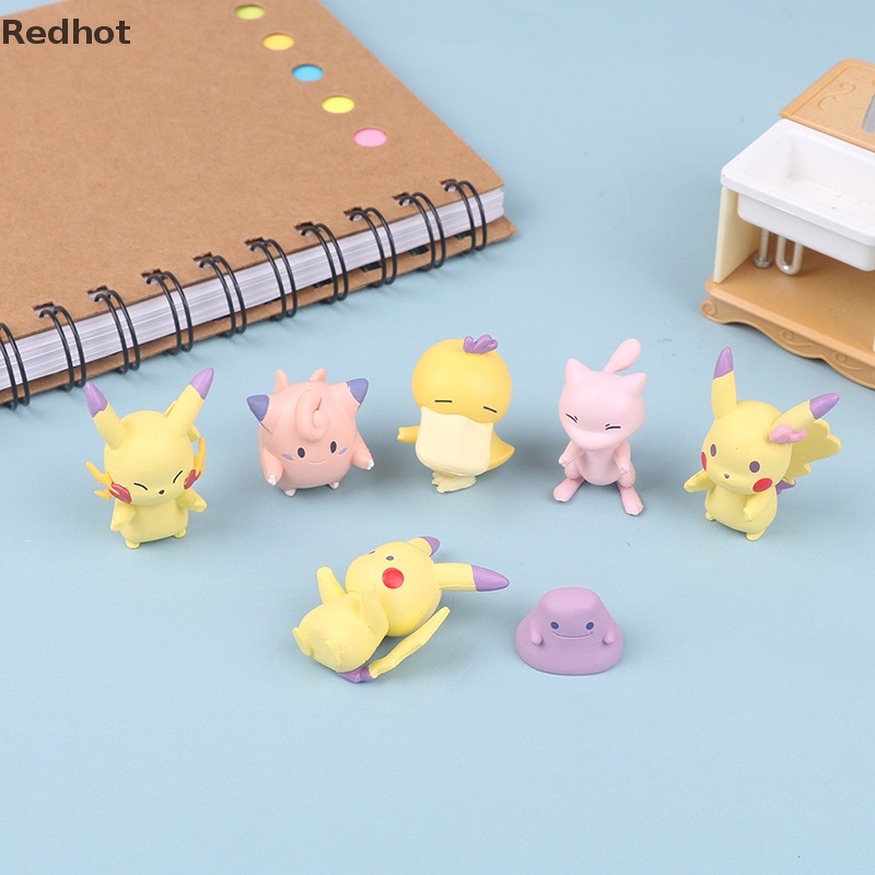 &lt; Redhot &gt; Mô Hình Nhân Vật Queue Bikachu Psyduck Mew Clefairy Hoạt Hình Kawaii Bằng Pvc