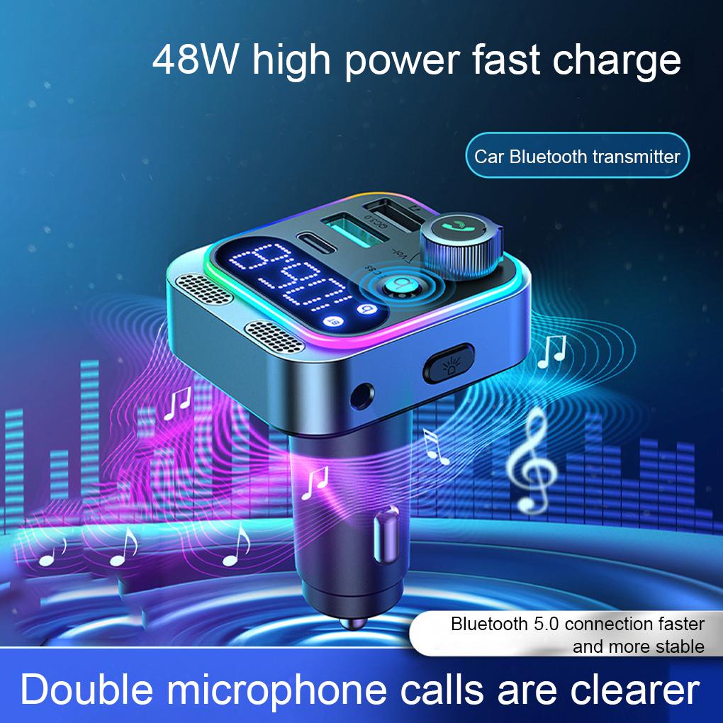 Thiết Bị Nhận Tín Hiệu Bluetooth 48W Kèm Mic Chuyên Dụng Cho Xe Hơi