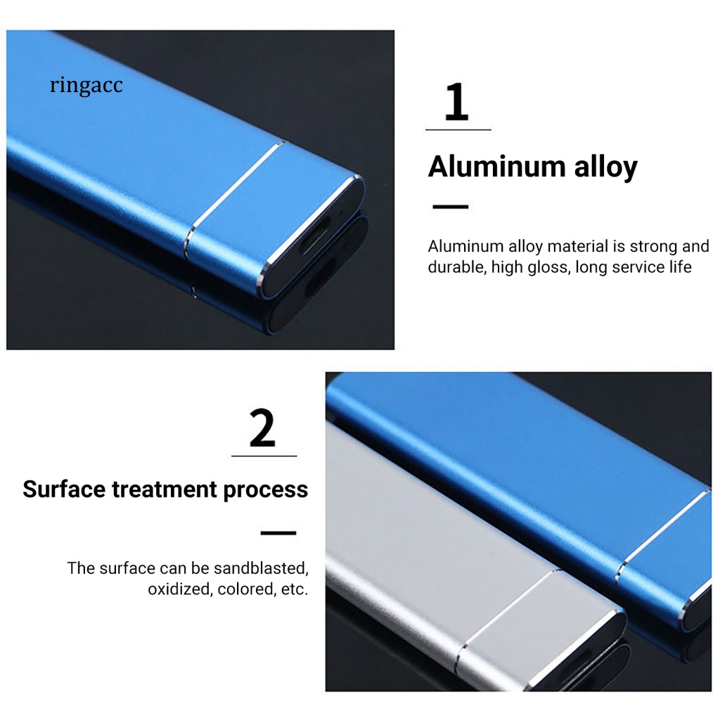Vỏ Ổ Cứng Ngoài Bằng Hợp Kim Nhôm Usb 3.1 Type-C Tốc Độ Cao Cho PC