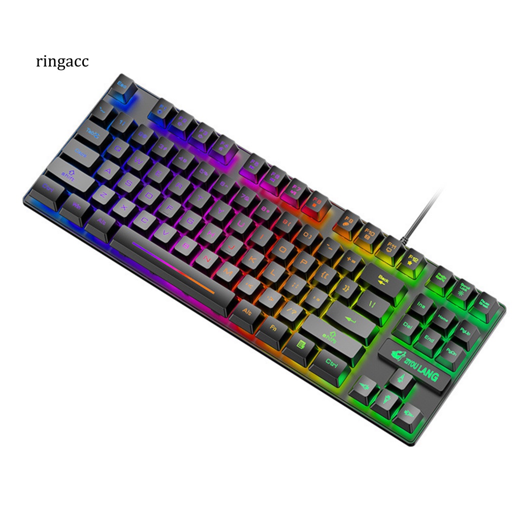 Bàn Phím RGA 87 K16 K16 Có Dây Chống Nước Màu Sắc RGB Dành Cho Máy Tính Xách Tay