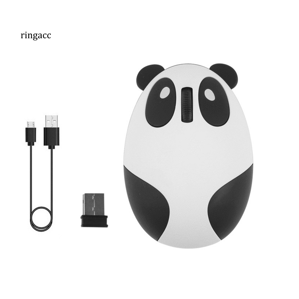 Chuột Không Dây RGA ABS Hình Gấu Trúc Dễ Thương 2.4G 1200DPI