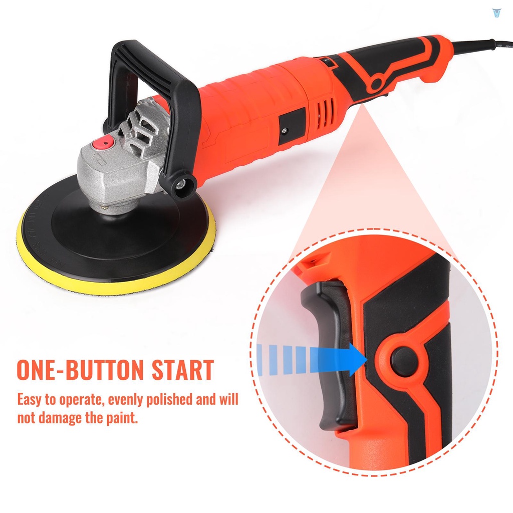 Máy Đánh Bóng 1580W 110 V 7 180mm Có Thể Điều Chỉnh Tốc Độ Tiện Dụng