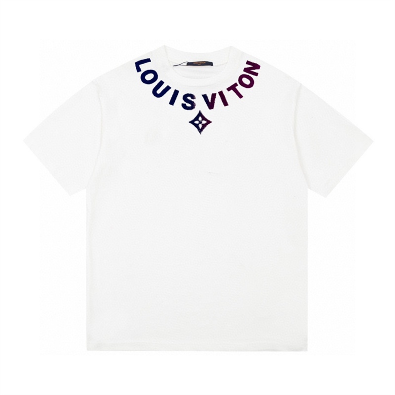 L55v-áo Thun Tay Ngắn Thêu Bàn Chải Đánh Răng Gradient