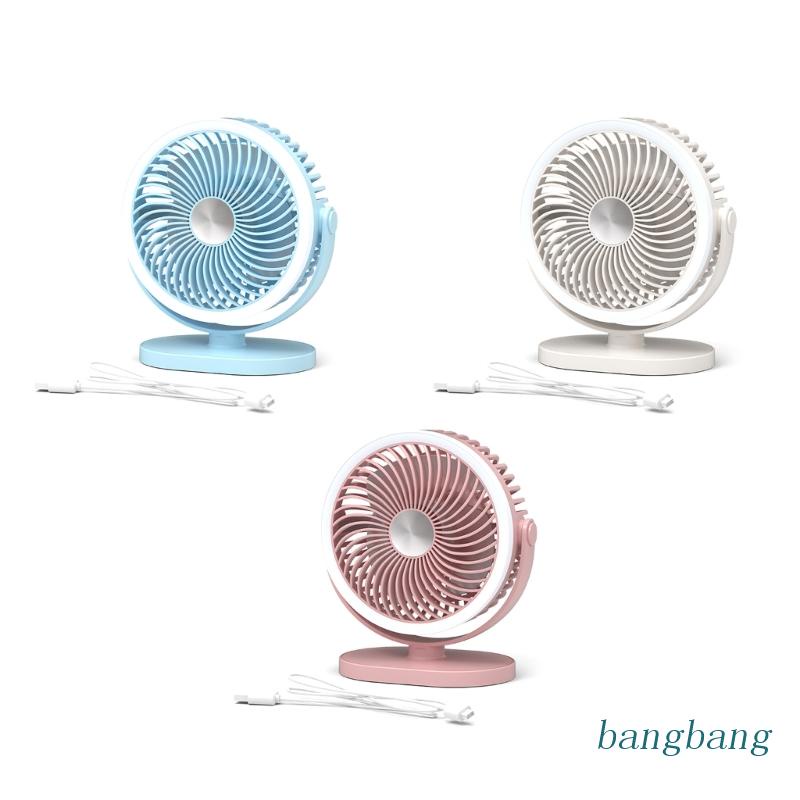 Quạt Cắm Trại Để Bàn 3 Tốc Độ Có Đèn LED 1000mAh