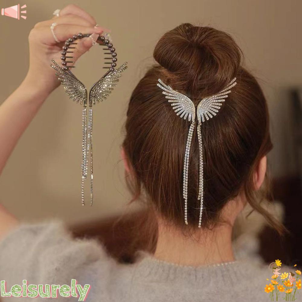 Kẹp Tóc Bướm Tua Rua Thời Trang Cho Nữ