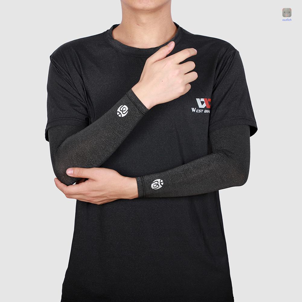 Găng Cánh Tay Bằng Vải Lạnh Chống Tia UV Hỗ Trợ Luyện Tập Thể Thao Ngoài Trời