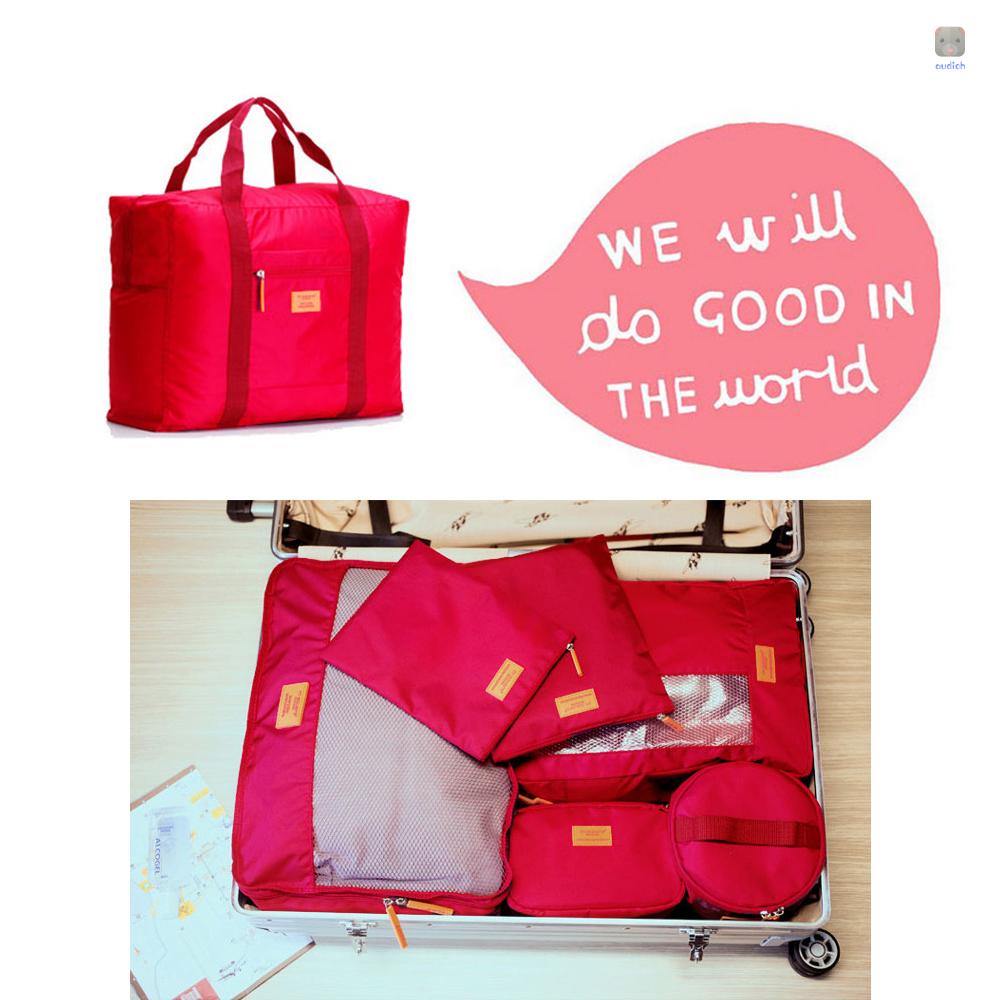 Túi Đựng Hành Lý Du Lịch Bằng Polyester Chống Thấm Nước Có Thể Gấp Gọn Tiện Dụng Cho Nam Và Nữ