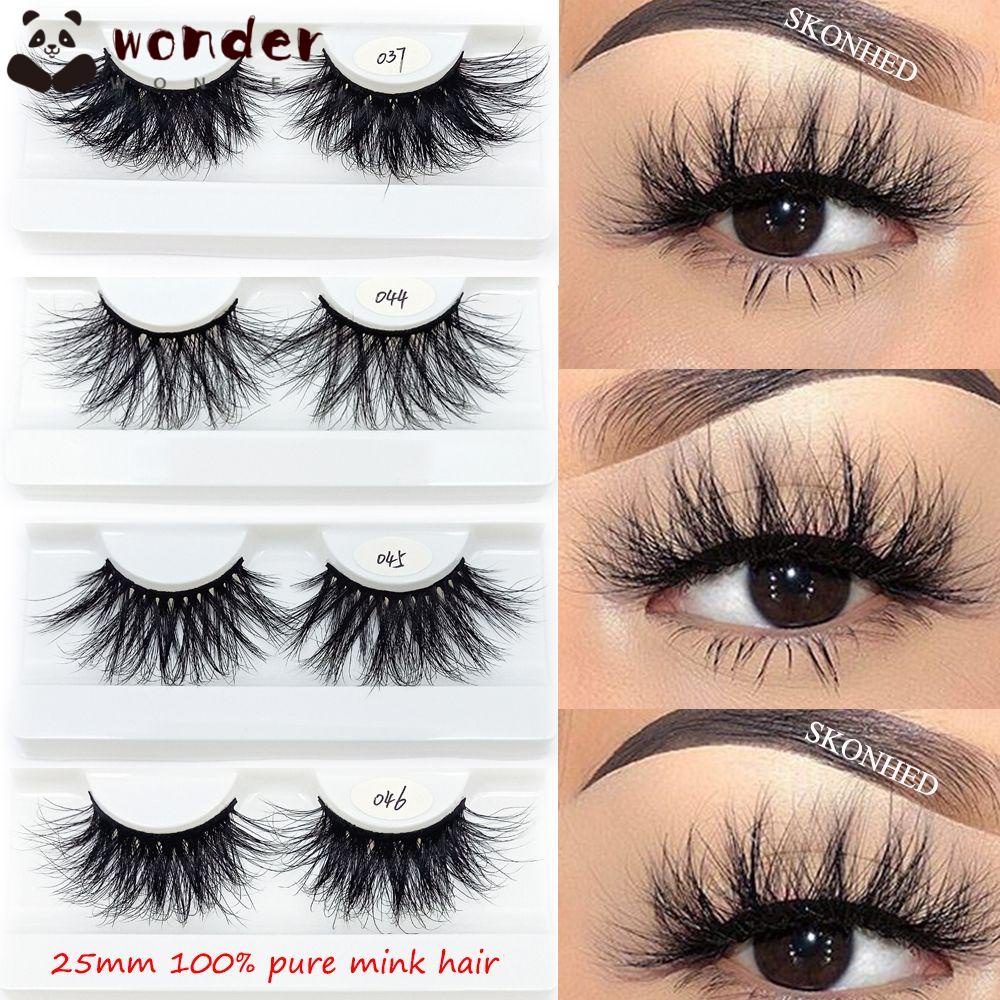 1 Cặp Lông Mi Giả 25MM 100% Lông Chồn 3D