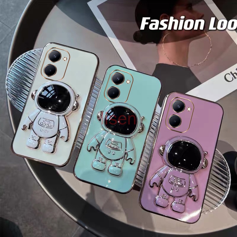 Ốp lưng Realme C33 Ốp Điện Thoại Có Giá Đỡ Hình Phi Hành Gia Cho Realme 10 / 10 Pro 5G / C55 / C35 / C30 / C30S / C21Y / C25Y / Realme 10 Pro Plus 5G YHY