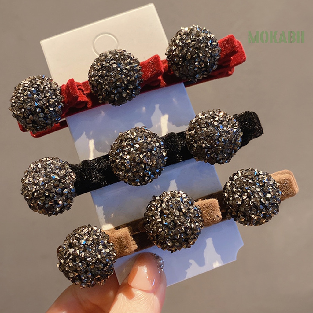 Kẹp Tóc Hai Lớp Đính Đá Hình Trái Tim Thanh Lịch