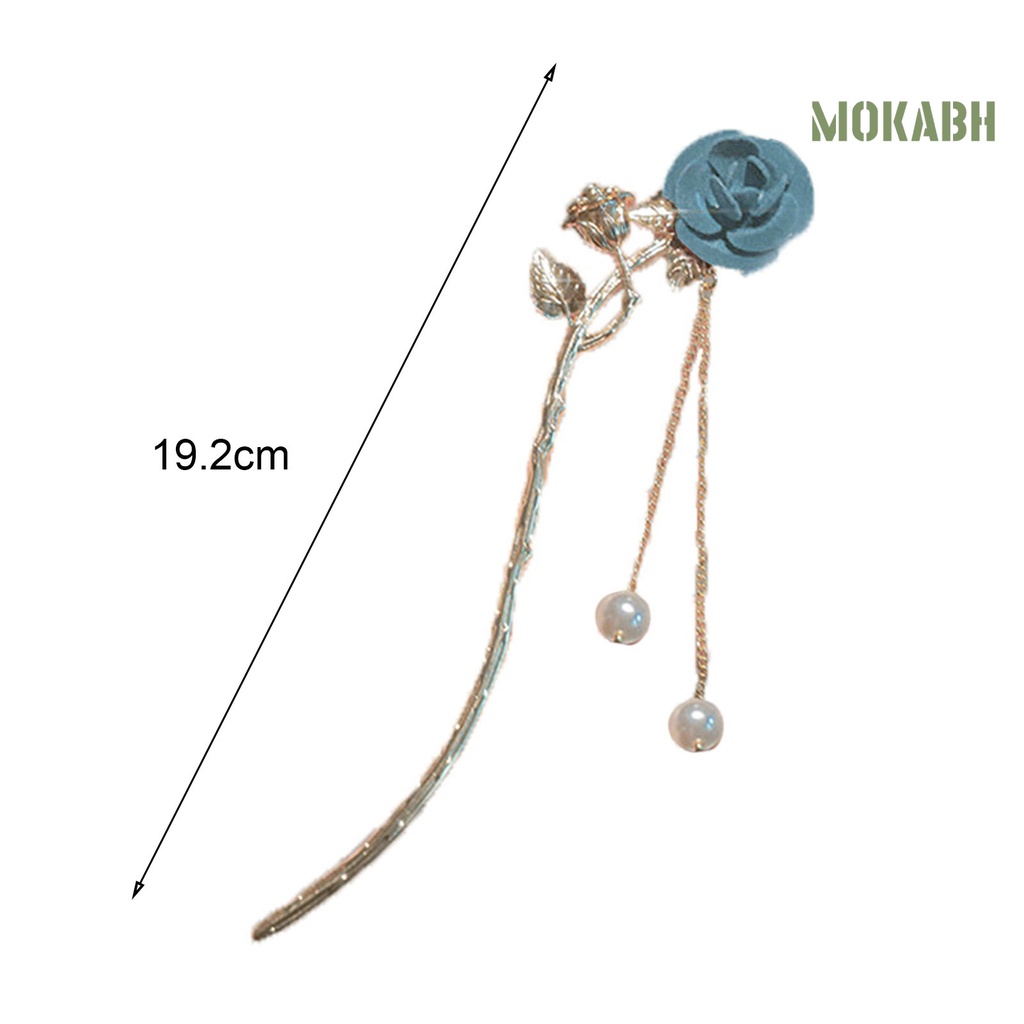 Trâm Cài Tóc Đính Hạt Hình Hoa Hồng Dễ Thương Chống Trượt Cho Nữ