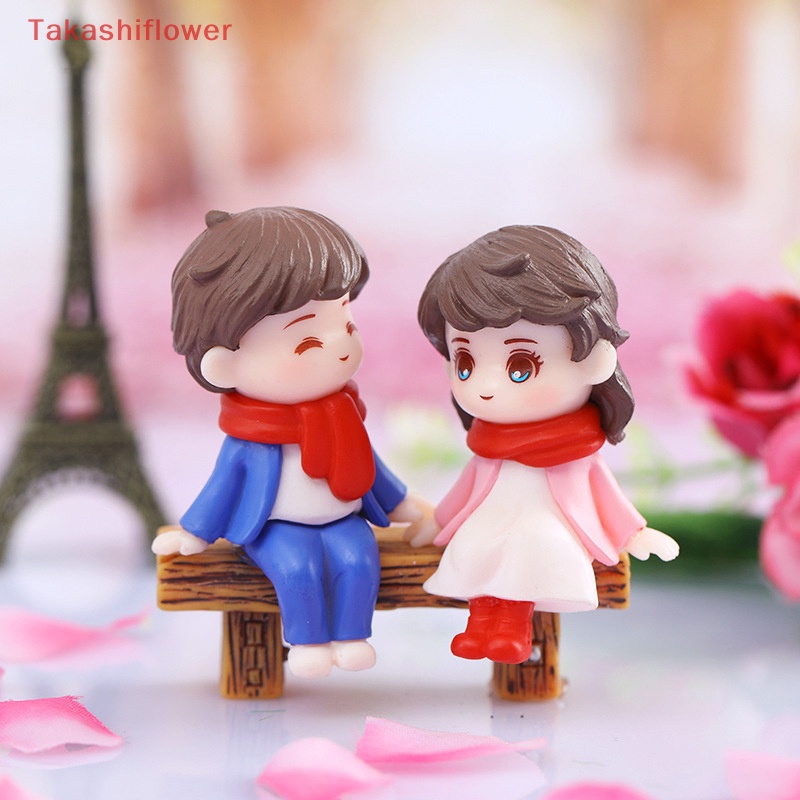 Set 2 Mô Hình Cặp Đôi Khăn Choàng Mini Trang Trí Tiểu Cảnh / Xe Hơi / Bàn Làm Việc