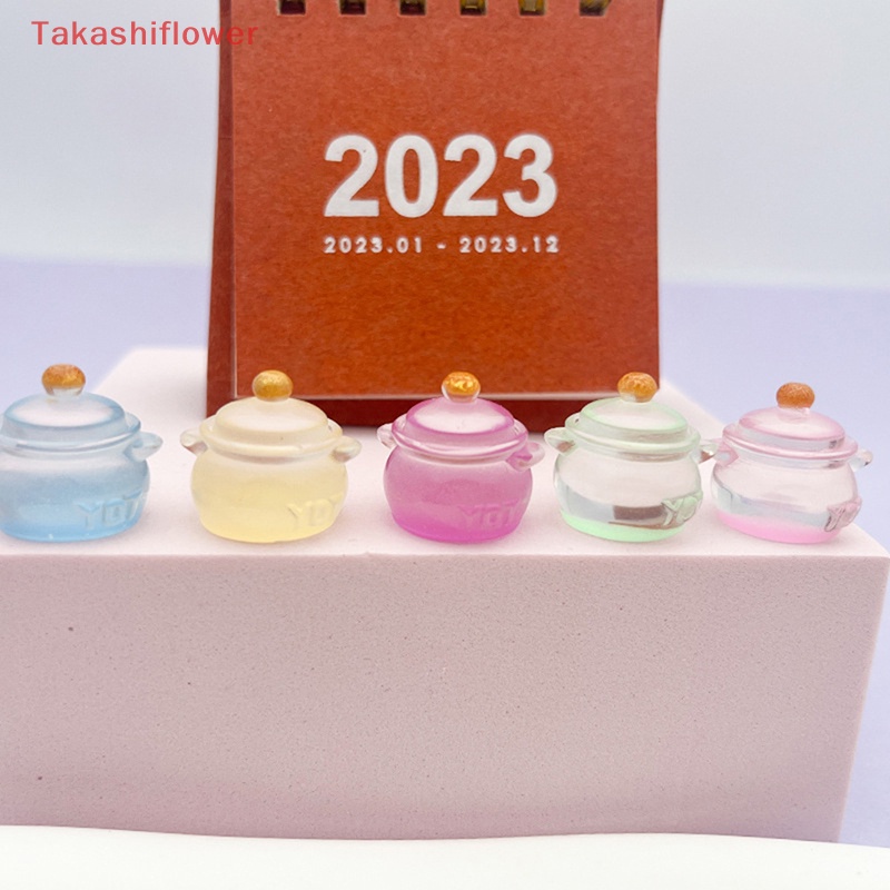 Set 2 Bình Sữa Mini Bằng Nhựa Resin Màu Sắc Dạ Quang Trang Trí Bảng Điều Khiển Xe Hơi