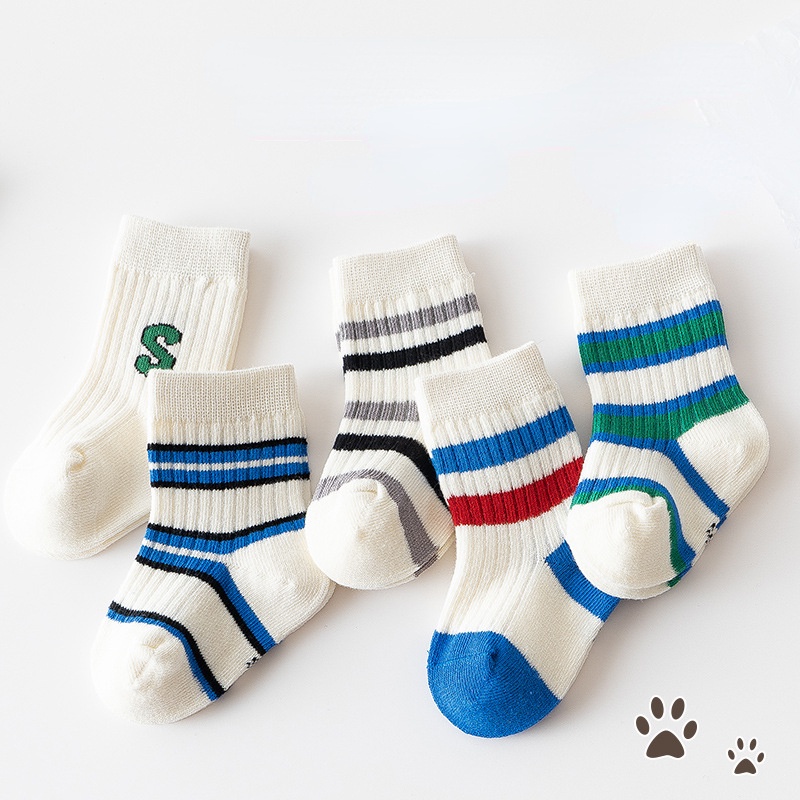 Vớ Cotton Nguyên ChấT Kẻ SọC Dễ Thương Cho Bé (0-3 TuổI)