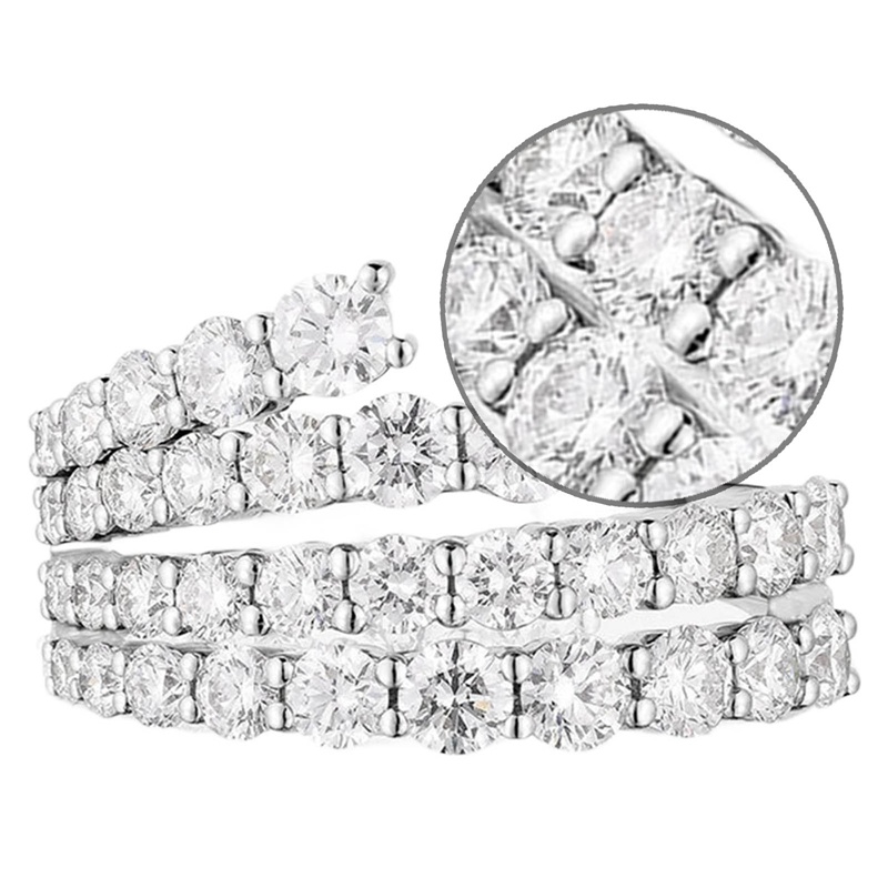 Ygt Nhẫn Đính Đá Zircon Màu Bạc Phong Cách Đơn Giản Hiện Đại Dành Cho Nữ