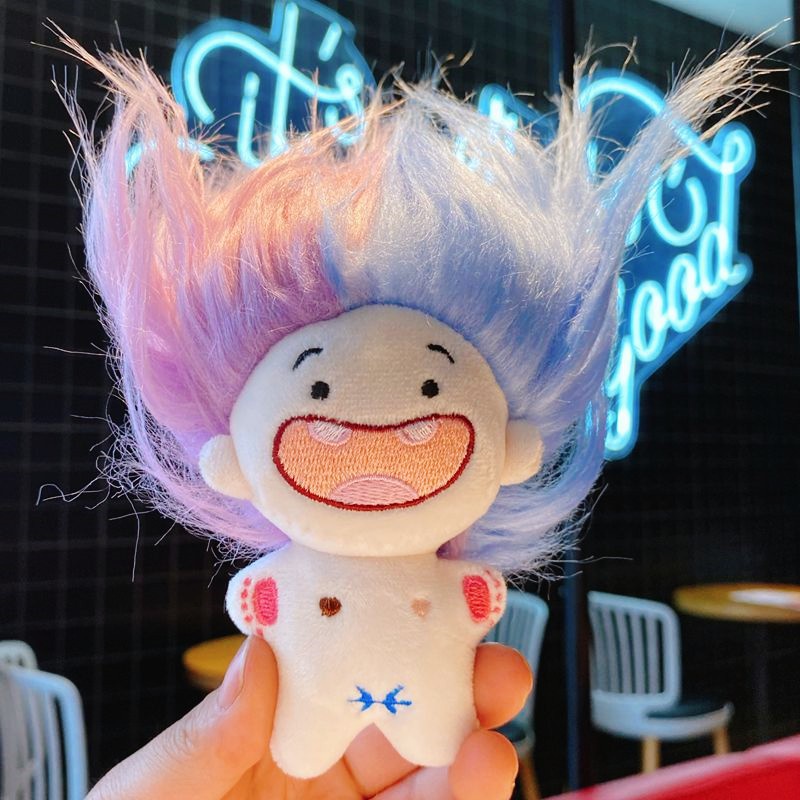 Móc Khóa Hình Búp Bê Nhồi Bông 10cm Dễ Thương