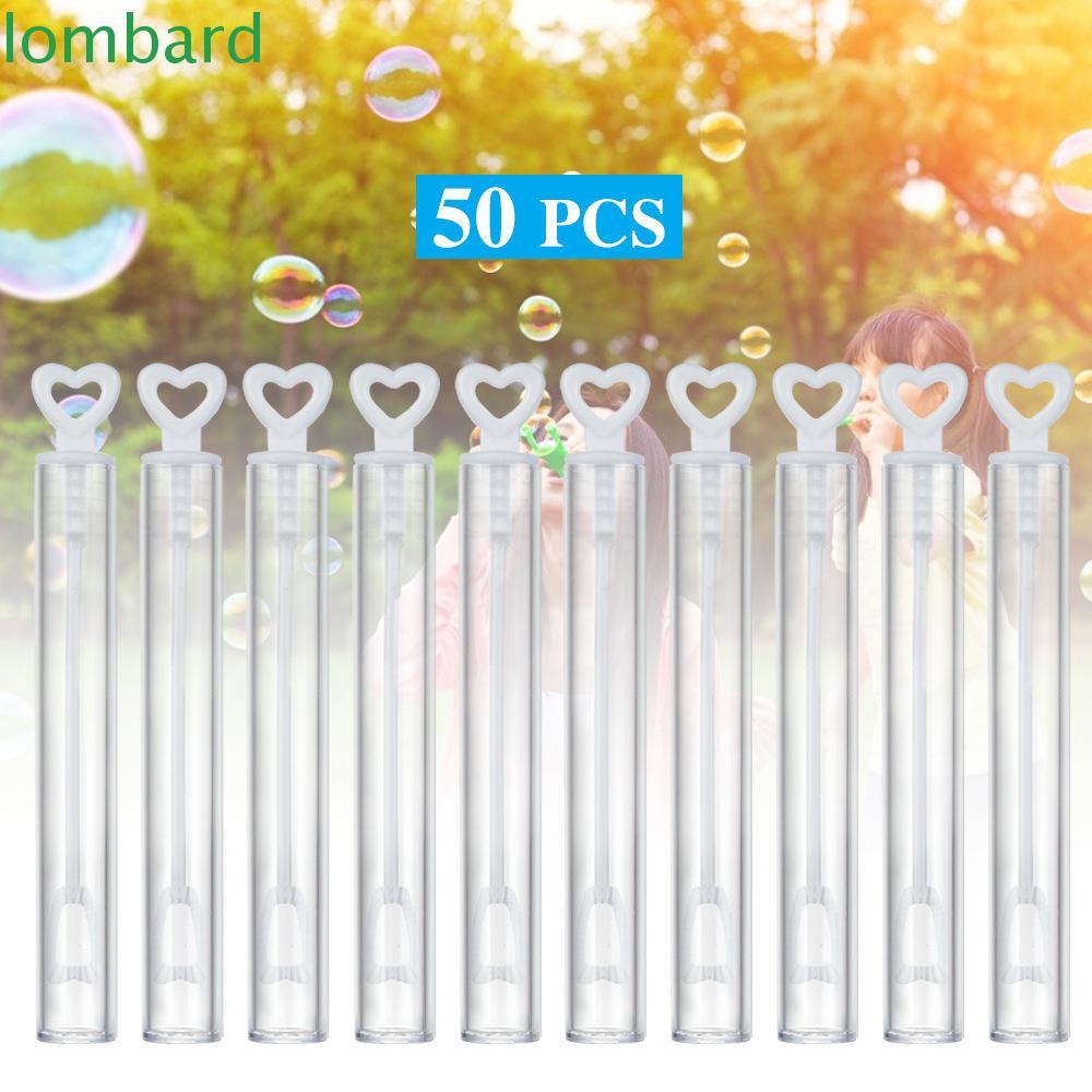 Hộp 50 / 100 Ống Thổi Bong Bóng Xà Phòng Trong Suốt Hình Trái Tim