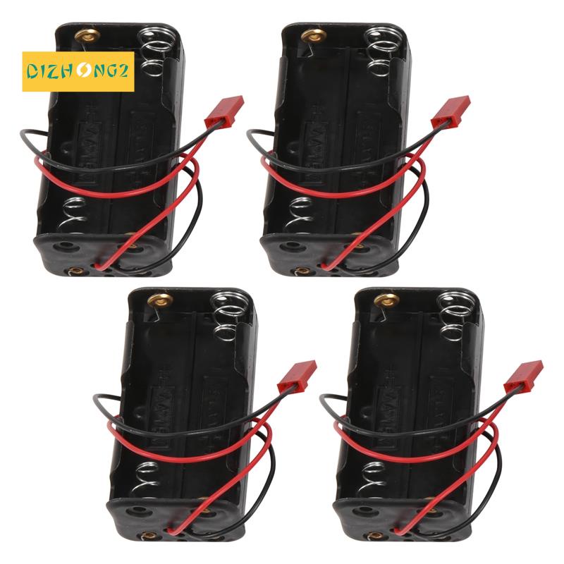 Set 4 Hộp Đựng Pin 6V 4XAA Cho Xe Điều Khiển Từ Xa HSP Redcat 1 / 8 1 / 10