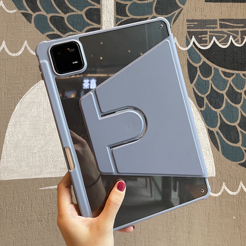 Ốp Máy Tính Bảng Trong Suốt Có Ngăn Đựng Bút Xoay 360 Độ Cho Xiaomi pad 6 Pro Cover 2023 Mi Pad6 Mi pad 5 Pro 11 Redmi pad 10.61 11inch